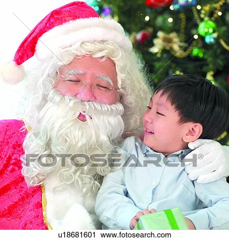 Stock Image - Gift, Amusement, Kid, Festive, Gift Bag, Santa Claus, Culture. Fotosearch
