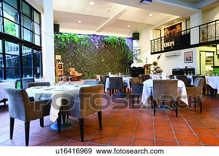 Stock Photo - Style, Interior Design, Interior Decoration, Tablewares, Restaurants, Interior. Fotosearch