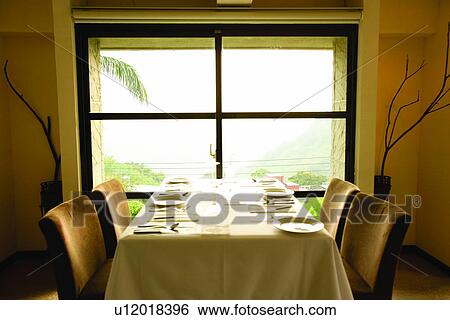 Tablewares, Life, Restaurants, Interior Design, Ambience, Space Design, Chair View Large Photo Image Stock Photograph - Tablewares, Life, Restaurants, Interior Design, Ambience, Space Design, Chair. Fotosearch