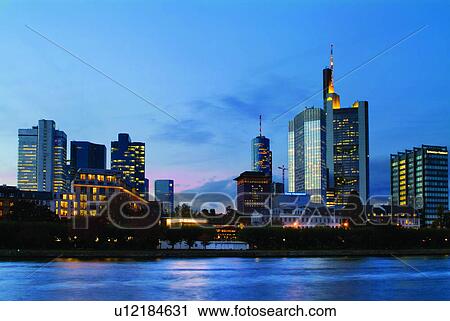 Stock Image - Building, Cities, Constructions, Lights, London, Rivers, Europe. Fotosearch