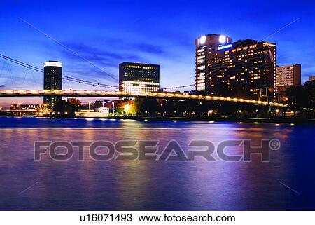 Stock Image - Europe, Buildings, Rivers, Construction, Building, Bridges, Bridge. Fotosearch
