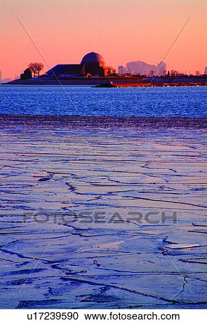 Stock Image - US & Euro Landscape, Illinois, Lakes, Chicago, Lake. Fotosearch