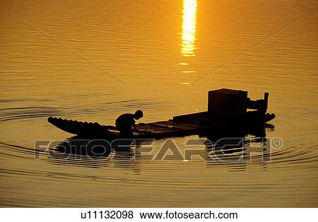 Boat, Peaceful, Scenery, People, Scene, Sunset View Large Photo Image Stock Photo - Boat, Peaceful, Scenery, People, Scene, Sunset. Fotosearch
