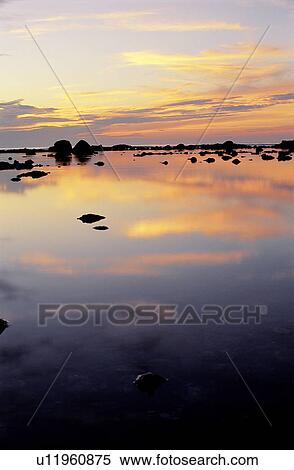 Stock Photography - Lake, Lifeful, Scene, Landscape, Silhouette, Peaceful, Nature. Fotosearch