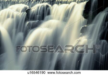 Stock Image - Landscape, Stones, Scenery, Waterscape, Flowing, Waterfall. Fotosearch