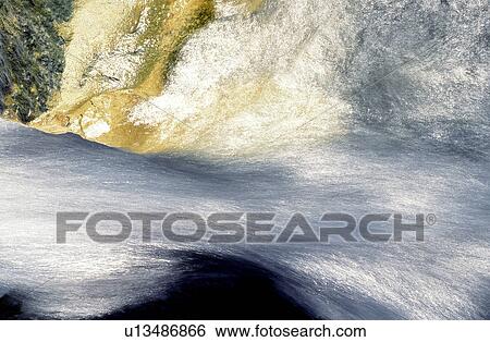 Stock Photograph - Lifeful, Water, Flowing, Landscape, Nature, Stones. Fotosearch