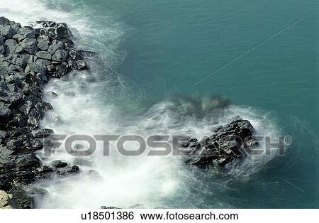 Stock Photograph - Water, Landscape, Stones, Lifeful, Nature, Coast. Fotosearch