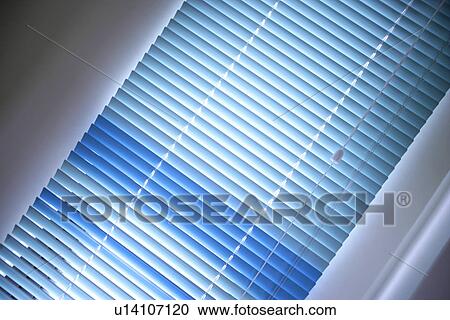 Stock Image - Curtain, Shower rooms, Toilet, Windows, Sun blinds, Decoration, Sun blind. Fotosearch