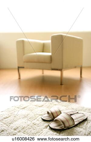 Stock Photograph - Decoration, Interior Art 2, Living room, Furniture, Shoes, Slippers, Shoe. Fotosearch