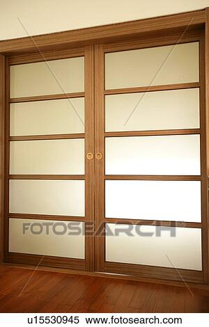 Stock Photography - Doors, Bedroom, Reading rooms, Reading room, Decoration, Sliding door. Fotosearch