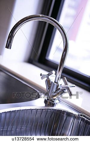 Picture - Faucet, Sinks, Kitchen, Decoration, Dining rooms, Furniture. Fotosearch