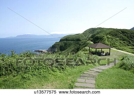 the mountain, the route, the grassland, the forest, the wayside pavilion, leaves View Large Photo Image Stock Photography - the mountain, the route, the grassland, the forest, the wayside pavilion, leaves. Fotosearch