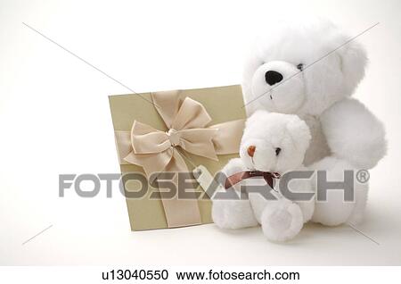 Two fluffy white teddy bears and a greeting card View Large Photo Image Stock Image - Two fluffy white teddy bears and a greeting card. Fotosearch