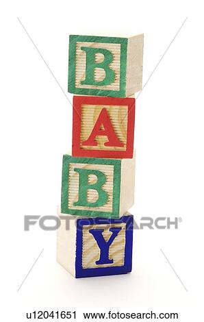 Wooden toy alphabet cubes stacked on top of one another, spelling out 'BABY' View Large Photo Image Stock Image - Wooden toy alphabet cubes stacked on top of one another, spelling out 'BABY'. Fotosearch