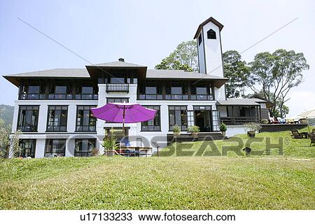 Stock Image - house, Outdoors, scenery, Day, blue sky. Fotosearch