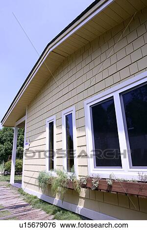 Stock Photograph - house, villa, Day, sky, Close-Up. Fotosearch