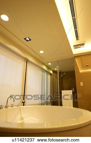 Bathrooms, Taking a shower, Restrooms, Curtain, Towel, Bathroom View Large Photo Image Stock Photo - Bathrooms, Taking a shower, Restrooms, Curtain, Towel, Bathroom. Fotosearch