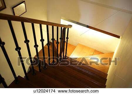 Picture - Lights, Stair, Banister, Banisters, Stairs. Fotosearch