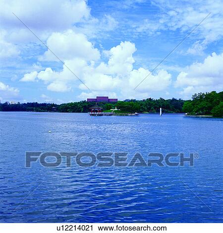 Stock Image - Chinese, scenery, Chengching Lake, Kaohsiung, country, Asia, scenic spot. Fotosearch