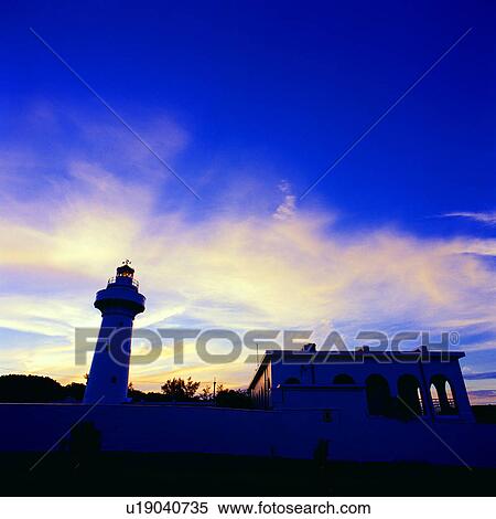 Stock Photography - Oluanpi Lighthouse, country, Kenting National Park, Pingtung, scenic spot, Chinese, scenery. Fotosearch