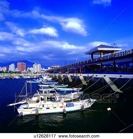 Stock Photo - port, Taipei, landscape, scenery, Taiwan, bay, country. Fotosearch