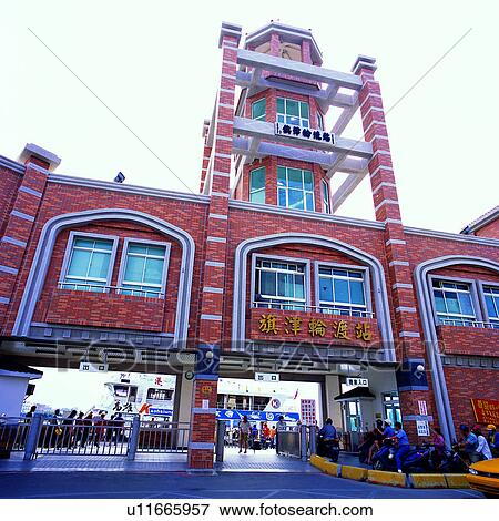 Stock Photo - scenery, Asia, Chichin Island, architecture, Chinese, country. Fotosearch