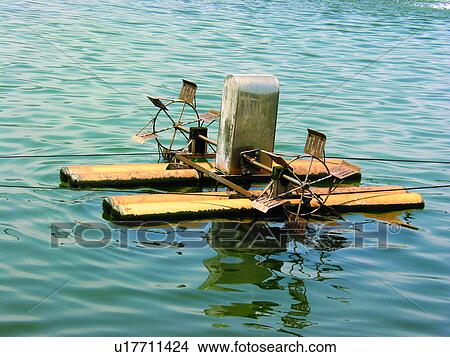Picture - Artificial landscape, Machine, Taiwan Snapshots, Fishery, Mill wheel, Formosa, Aquiculture. Fotosearch