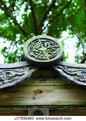 Stock Image - Houses, Buildings, Constructions, Construction, Traditional building, Tree, Oriental building. Fotosearch