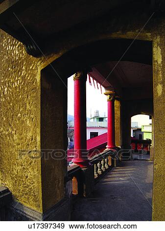 Stock Photo - Taiwan, Houses, Hallway, Corridors, Architecture, Oriental buildings, Construction. Fotosearch
