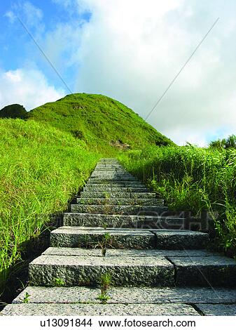 Picture - Taiwan, Stairs, Stone stairs, Mountains, Asia, Stone stair, Formosa. Fotosearch