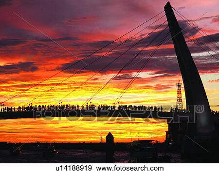 Stock Photo - Transportation, Tamsui, Taipei, Constructions, Construction, Bridges. Fotosearch
