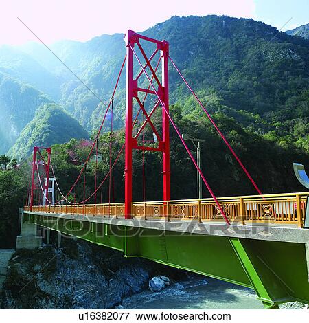 Stock Photo - Natural landscape, Bridges, Building, Bridge, Construction, Taiwan, Architecture. Fotosearch