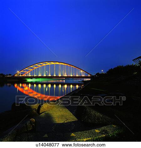 Stock Photo - River, Bridges, Formosa, Road, Bridge, Taiwan Sceneries 2, Arch bridge. Fotosearch