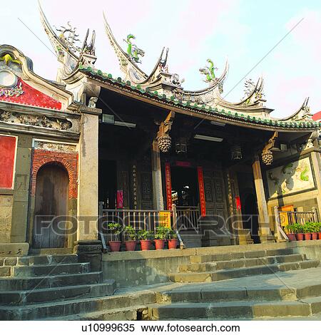 Temples, Buildings, Architecture, Stairs, Artificial landscape, Taiwan, House View Large Photo Image Stock Photography - Temples, Buildings, Architecture, Stairs, Artificial landscape, Taiwan, House. Fotosearch