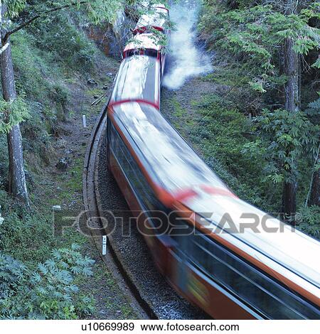 Stock Photo - Forest Train, Sightseeing, Artificial Landscape, Chiayi County, City. Fotosearch