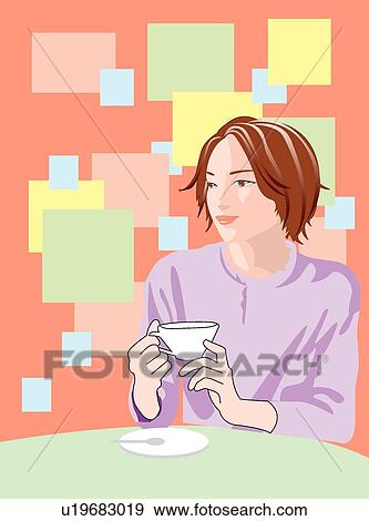 modern women, vectors, person, adults, holding, indoors View Large Illustration Stock Illustration - modern women, vectors, person, adults, holding, indoors. Fotosearch