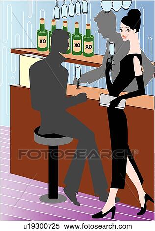 Stock Illustration - people, adults, woman, women, handbags, modern women, three. Fotosearch