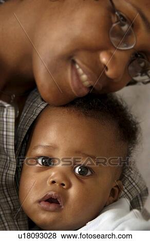 African American mom and son View Large Photo Image Stock Photo - African American mom and son. Fotosearch