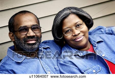 Stock Photo - African American senior couple portrait. Fotosearch
