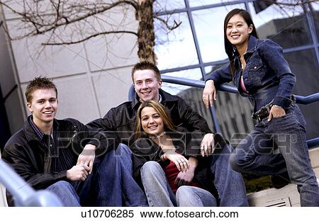 Stock Photography - Group of young adults. Fotosearch