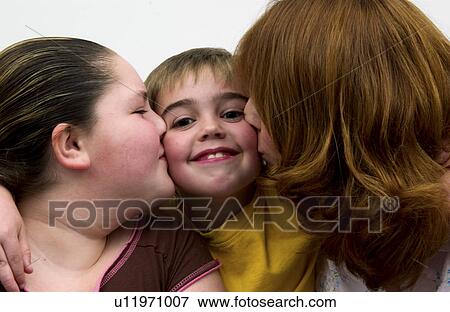 Mother with son and daughter View Large Photo Image Stock Photo - Mother with son and daughter. Fotosearch