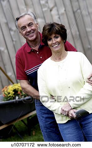 Senior couple gardening View Large Photo Image Stock Image - Senior couple gardening. Fotosearch