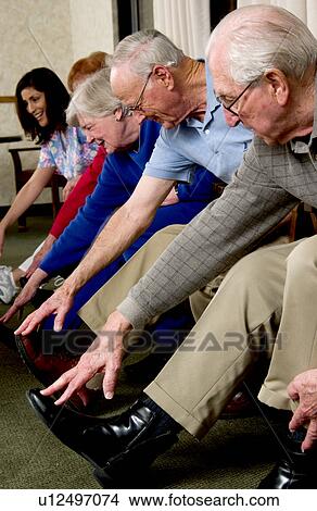 Seniors exercising View Large Photo Image Picture - Seniors exercising. Fotosearch