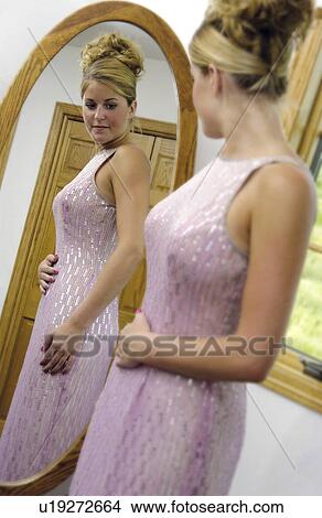 Picture - Woman in formal dress. Fotosearch