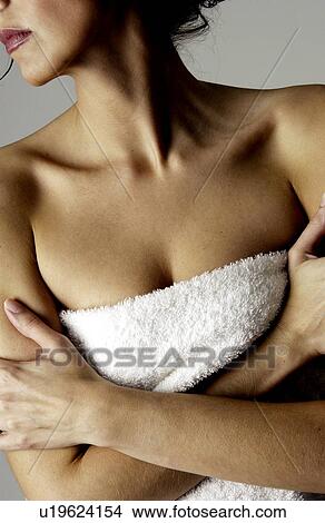Picture - Woman in towel. Fotosearch