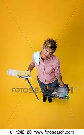 Woman with mop and bucket View Large Photo Image Stock Image - Woman with mop and bucket. Fotosearch