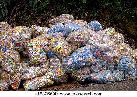 Bags of paper cartons, for recycling View Large Photo Image Stock Image - Bags of paper cartons, for recycling. Fotosearch