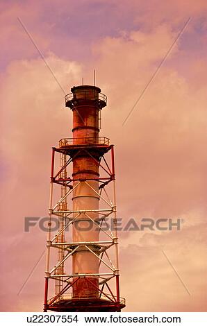 Picture - Large industrial chimney. Fotosearch