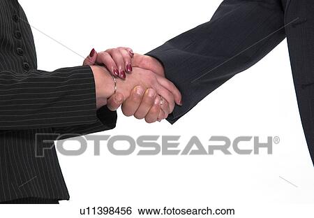 Stock Photograph - Businesspeople shaking hands. Fotosearch