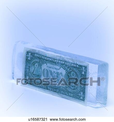 Money in ice View Large Photo Image Stock Image - Money in ice. Fotosearch